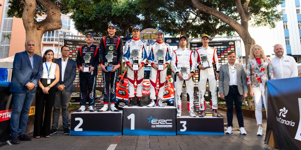 Podio del Rally Islas Canarias