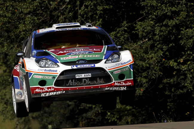 Hirvonen en el Rallye de Alemania