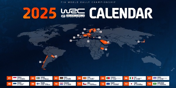 Calendario WRC 2025
