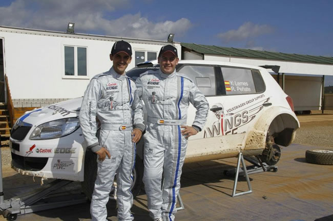 Yeray Lemes y Rogelio Peñate con su Skoda Fabia S2000