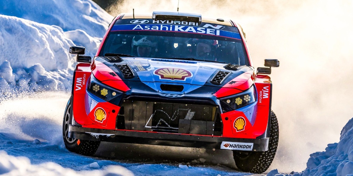 Instante de un tramo del Rally de Suecia