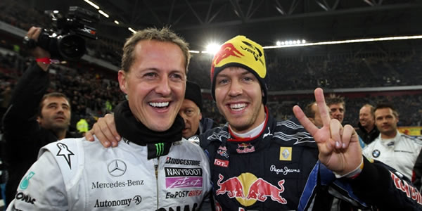 Michael Schumacher y Sebastian Vettel repiten participación en la Carrera de Campeones Michael Schumacher y Sebastian Vettel repiten participación en la Carrera de Campeones