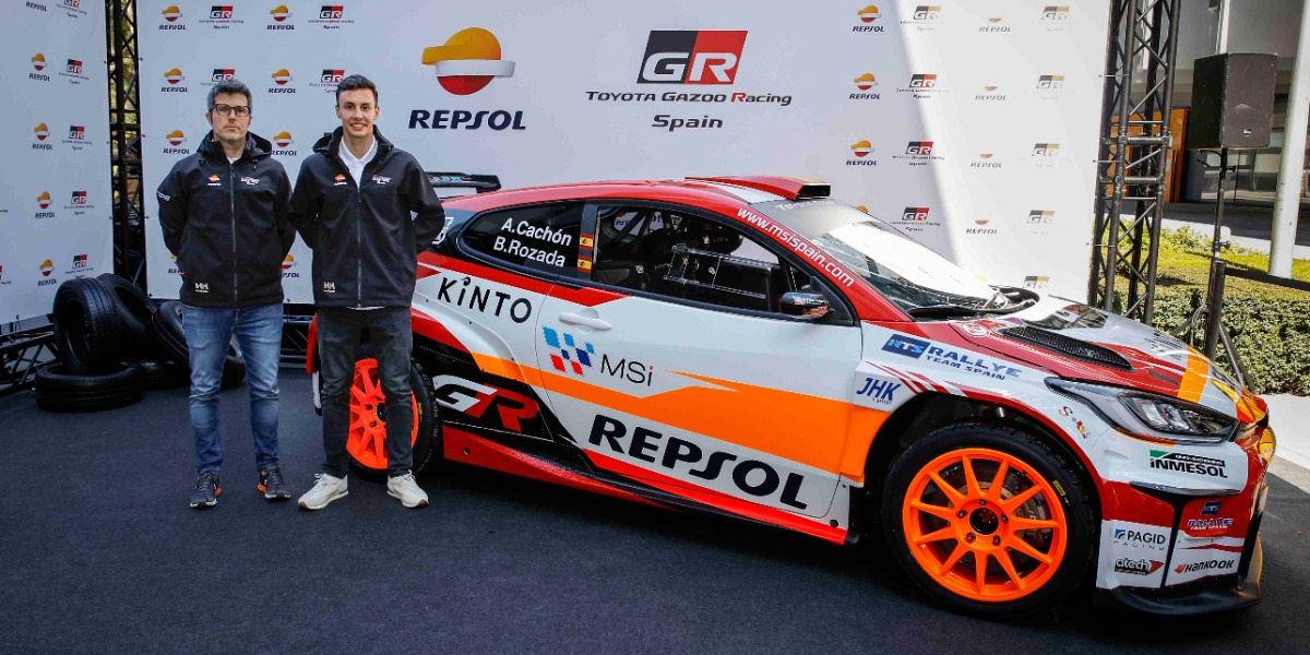 Borja Rozada y Alejandro Cachón con el Toyota GR Yaris Rally2 Borja Rozada y Alejandro Cachón con el Toyota GR Yaris Rally2