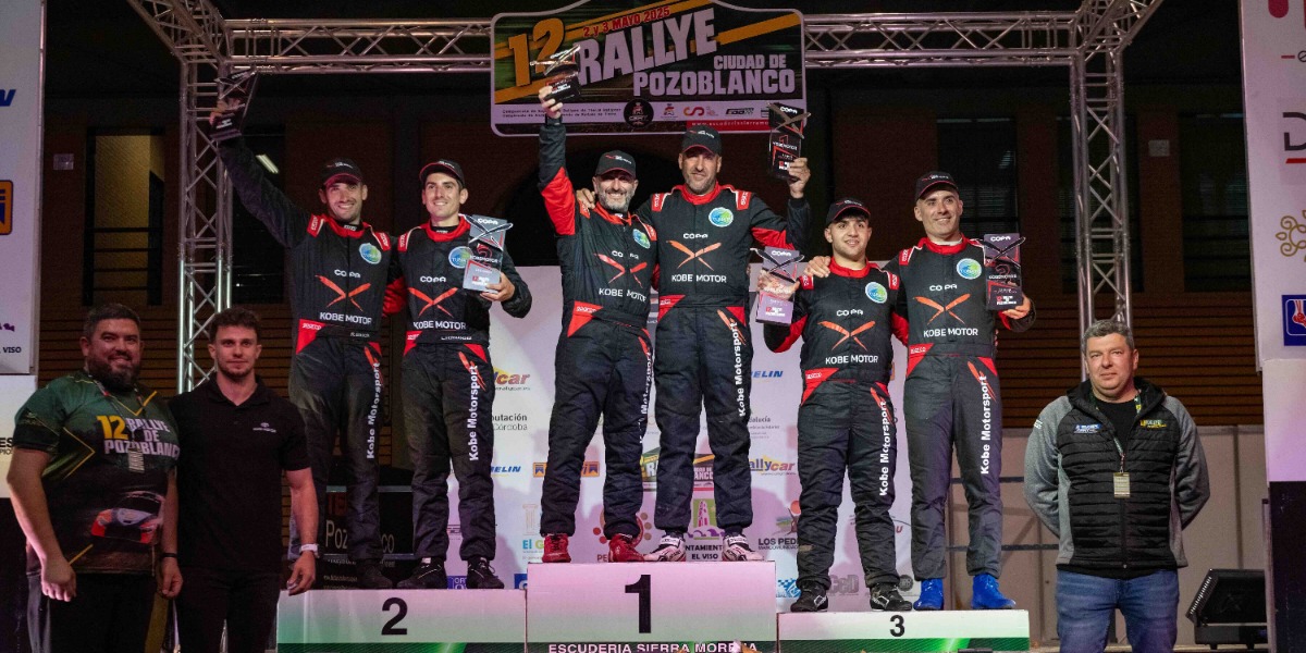 Podio de la Copa Kobe Motor en el Rallye Ciudad de Pozoblanco