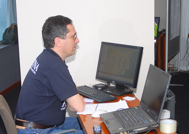 César Barroso en plena faena