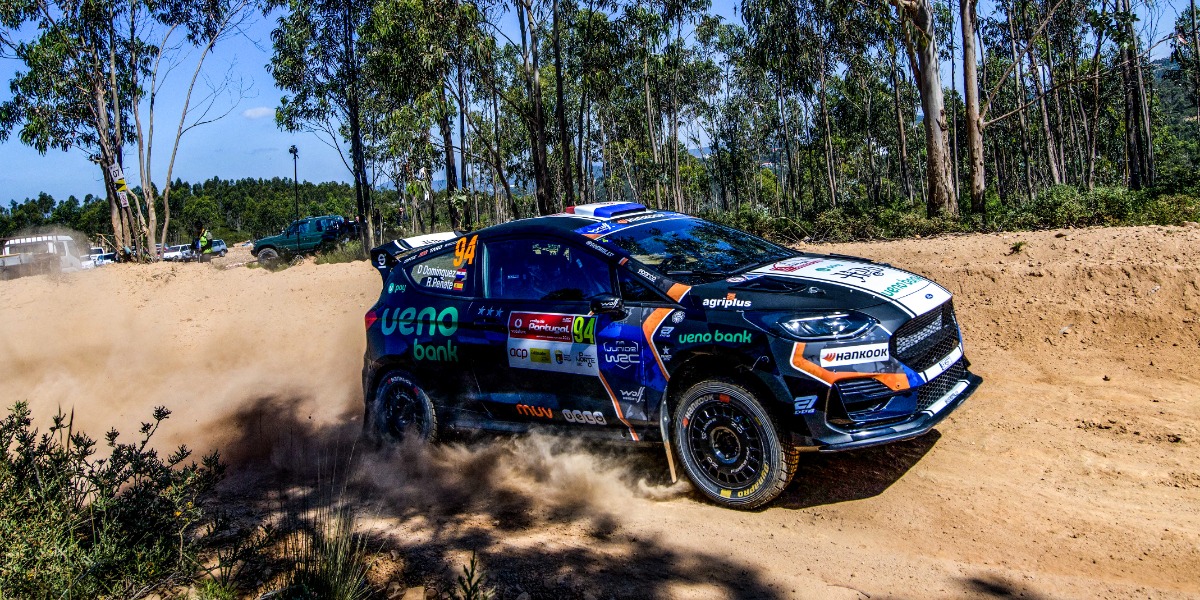 Diego Domínguez y Rogelio Peñate en el Rallye de Portugal