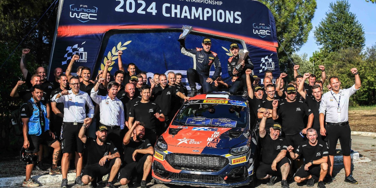 Celebración del FIA Junior WRC 2024