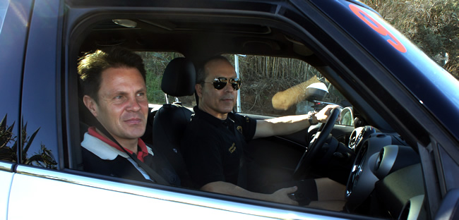 Luis Monzón y José Carlos Déniz durante los reconocimientos