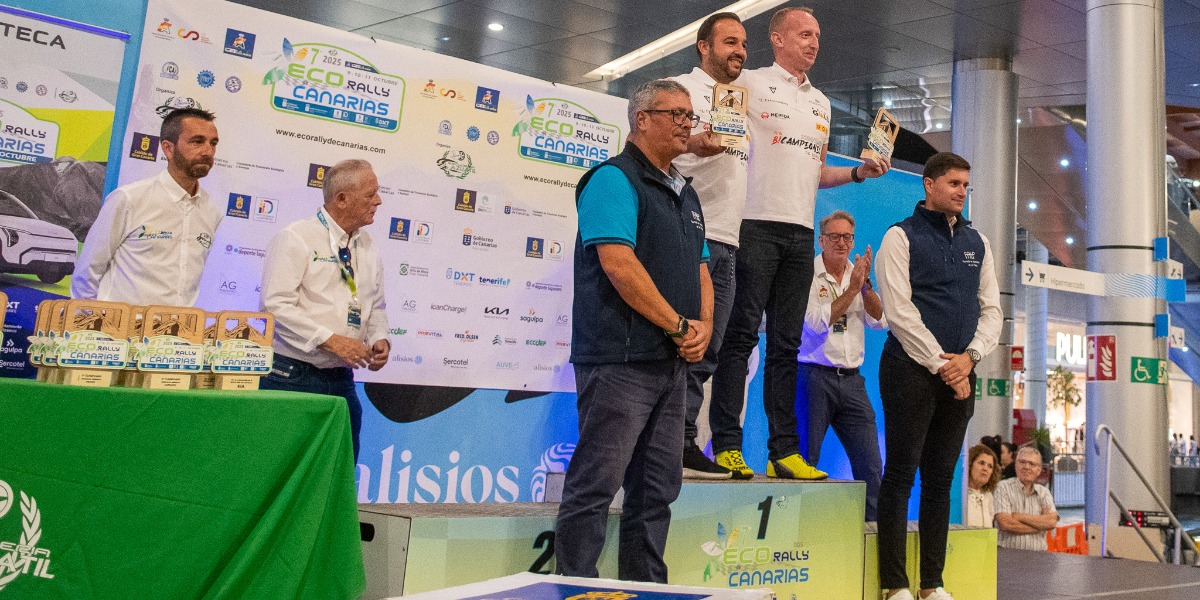 Ángel Santos y Mario Osma en el podio