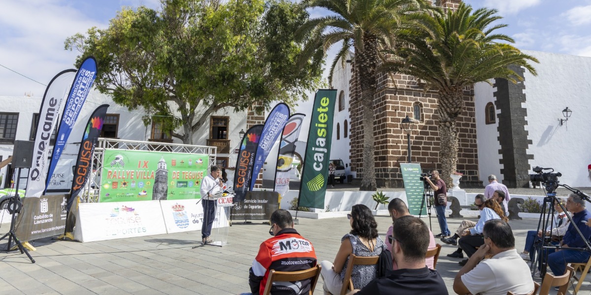 Instante de la presentación del IX Rallye Villa de Teguise