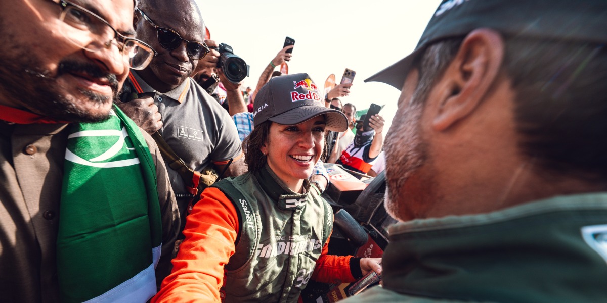 Cristina Gutiérrez con Nasser Al-Attiyah
