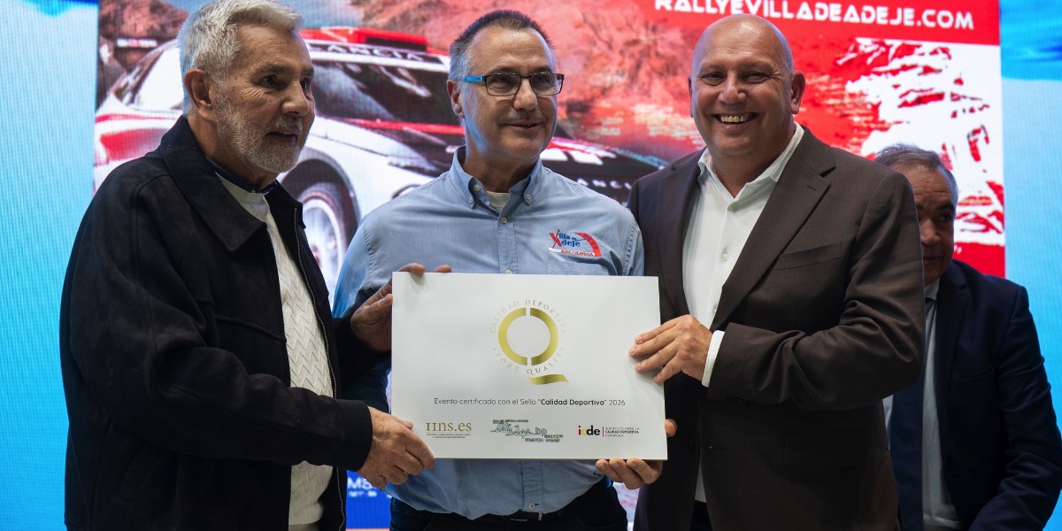 El Rallye Villa de Adeje Tenerife recibe el Sello de Calidad Deportiva 2026.