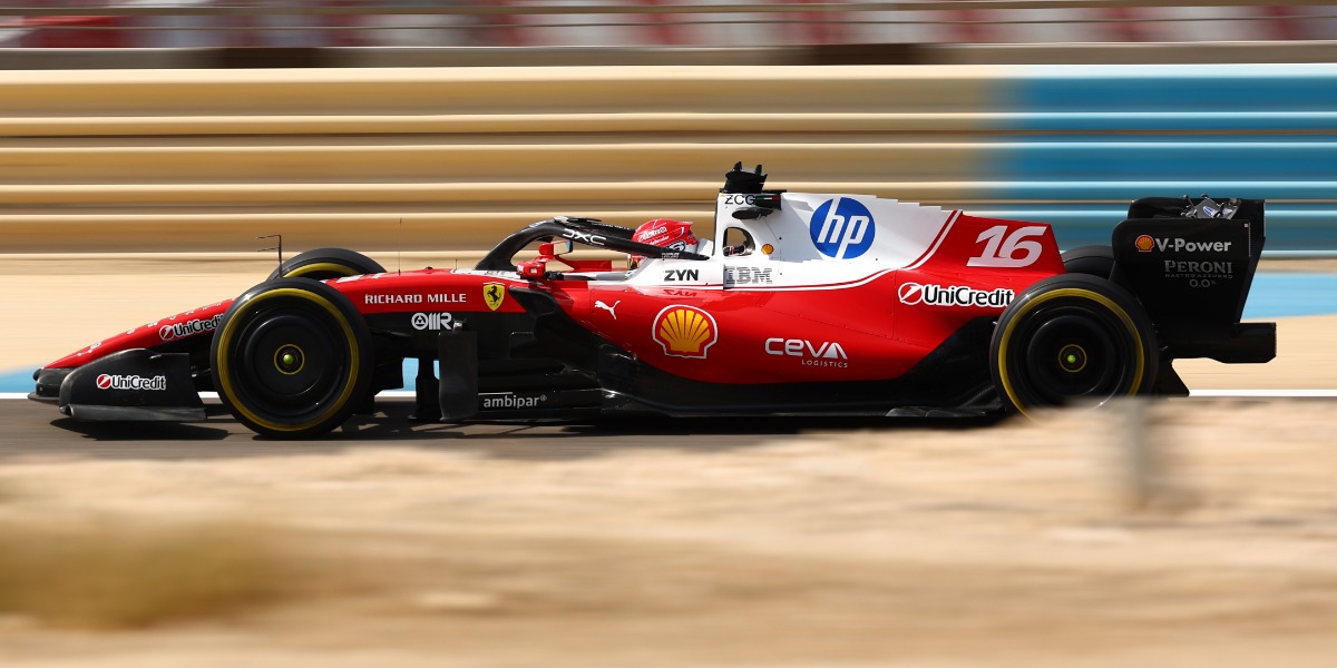 Charles Leclerc con el Ferrari