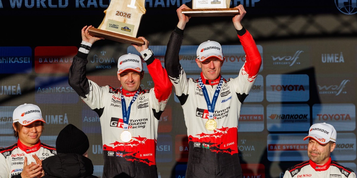 Podio de la última prueba en Suecia