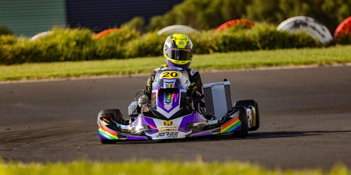 Instante de la prueba en el Karting Club Tenerife