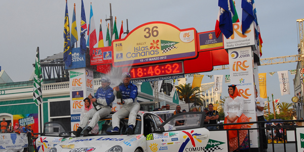 Miguel Fuster en el podium del Islas Canarias Miguel Fuster en el podium del Islas Canarias