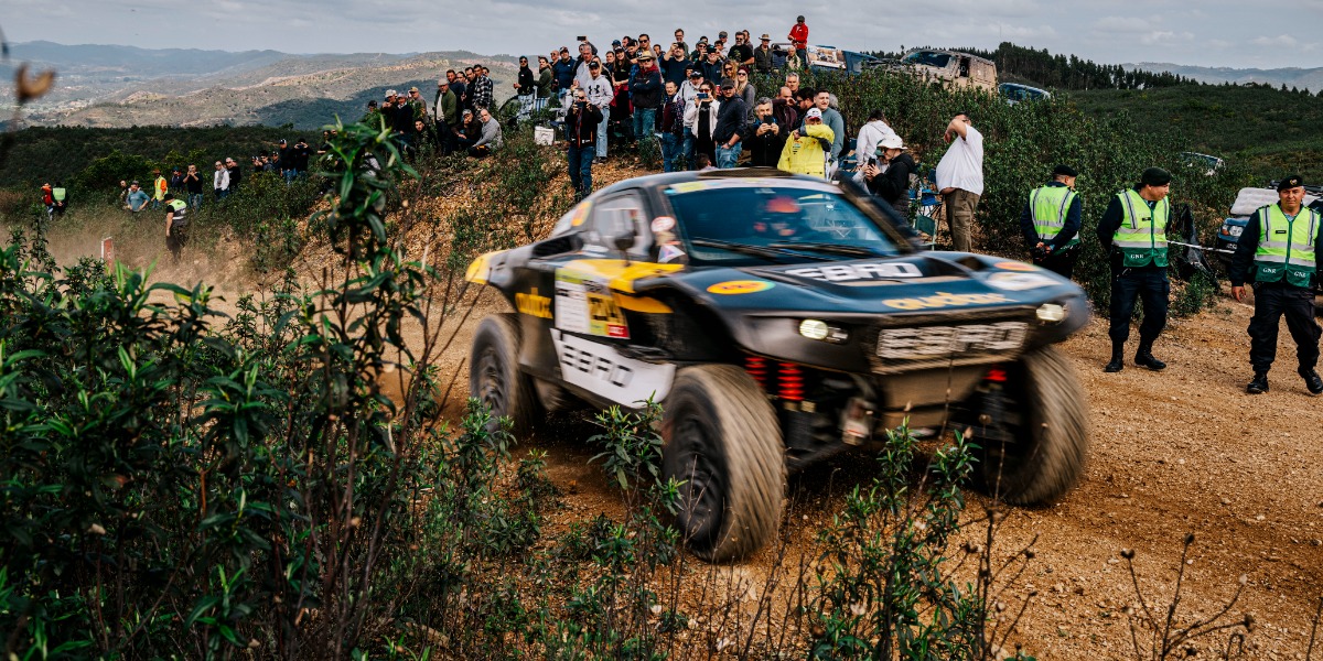 Laia Sanz y Maurizio Gerini en el Rally-Raid de Portugal