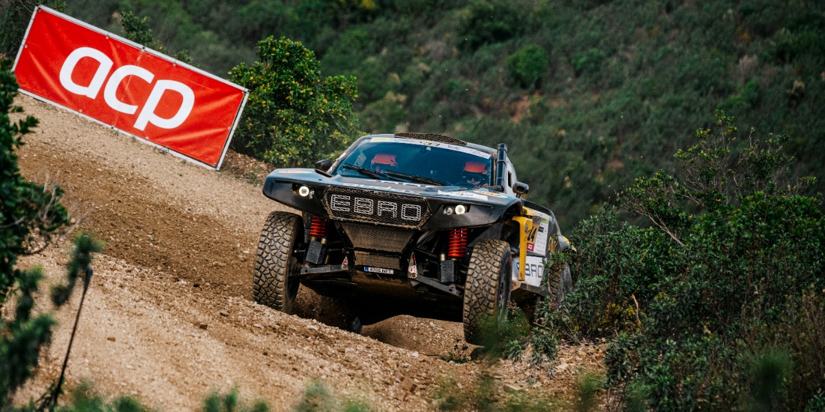 Laia Sanz y Maurizio Gerini en el Rally-Raid de Portugal