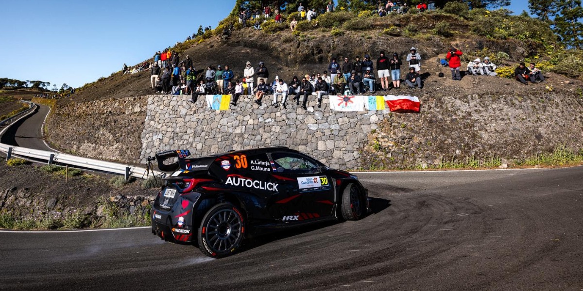 Andrea Lafarja y Germán Maune en el Rally Islas Canarias