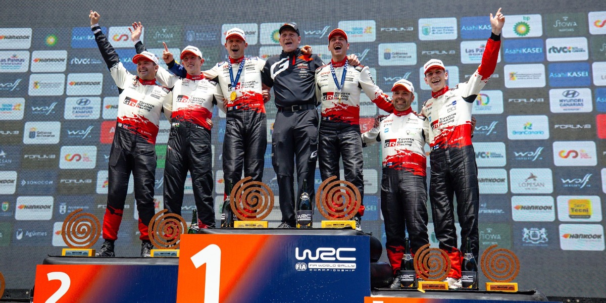 Podio del 50 Rally Islas Canarias - Rally de España / Foto: TOYOTA GAZOO Racing WRC