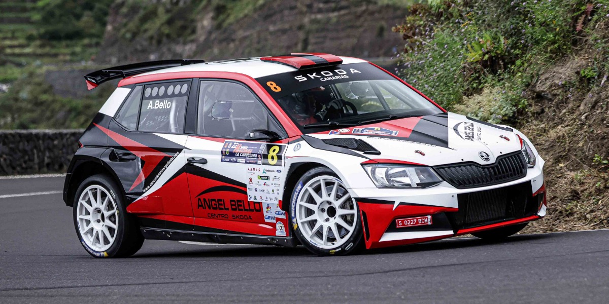 Ángel Bello con el Skoda Fabia Rally2