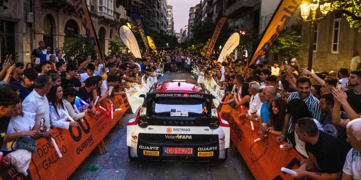 Diego Ruiloba y Ángel Vela (Lancia Ypsilon Rally2 HF Integrale) en Ourense