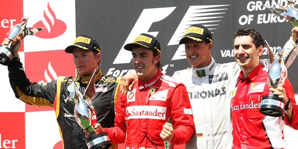 Podio del Gran Premio de Europa