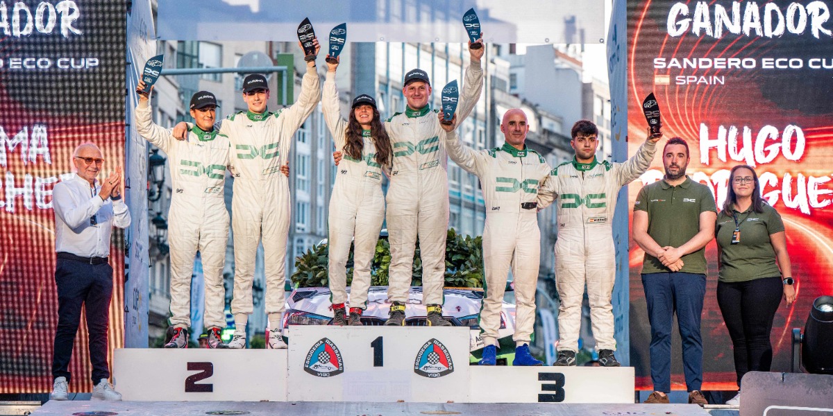 Podio de la Sandero Eco Cup en el Rías Baixas