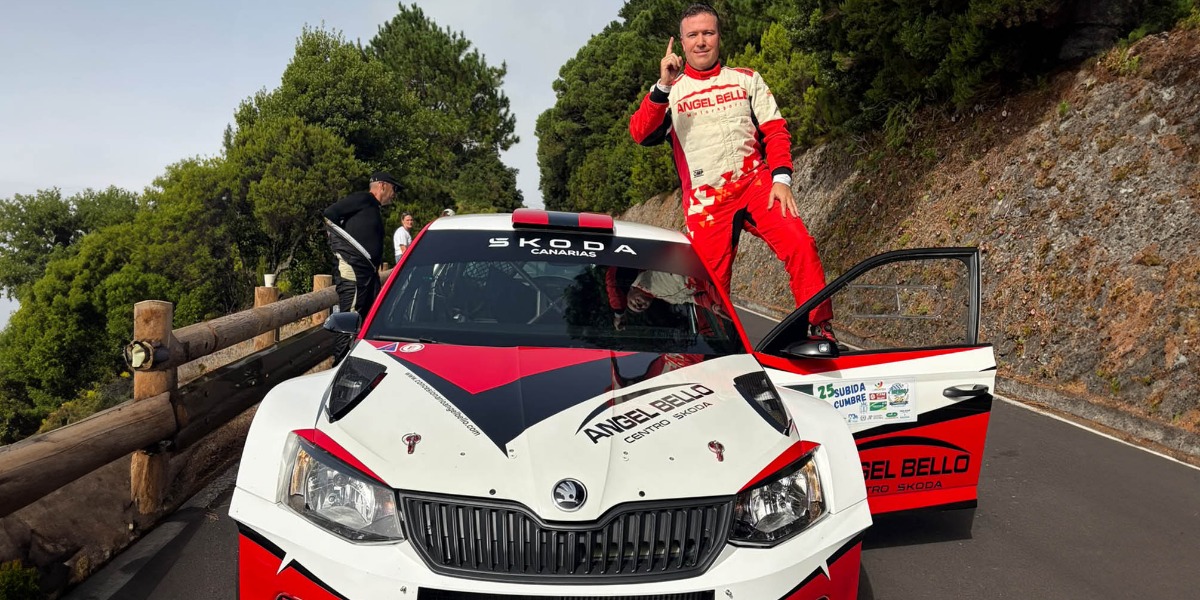 Ángel Bello con el Skoda Fabia Rally2