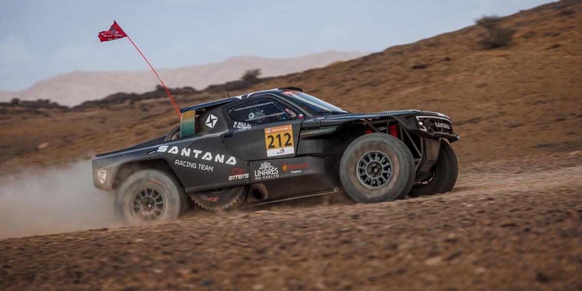 Cristina Gutiérrez y Marc Solá en el Rally de Marruecos