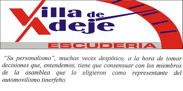 La Escuderia Villa de Adeje para la maquinaria 