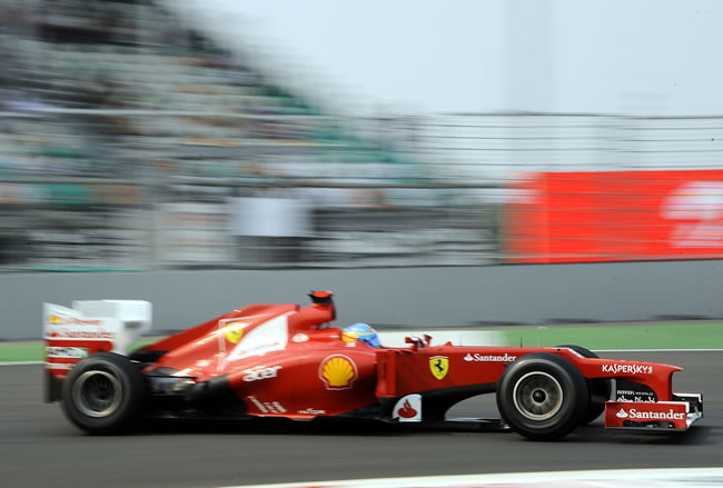 Fernando Alonso en el GP de la India