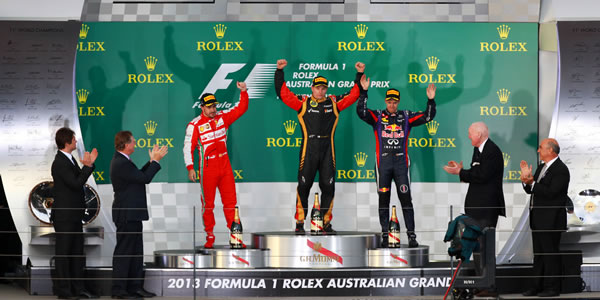 Podio del Gran Premio de Australia 2013 Podio del Gran Premio de Australia 2013