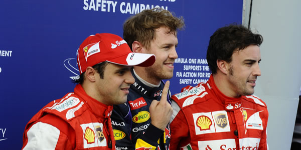Felipe Massa y Fernando Alonso en la calificación de Malasia Felipe Massa y Fernando Alonso en la calificación de Malasia