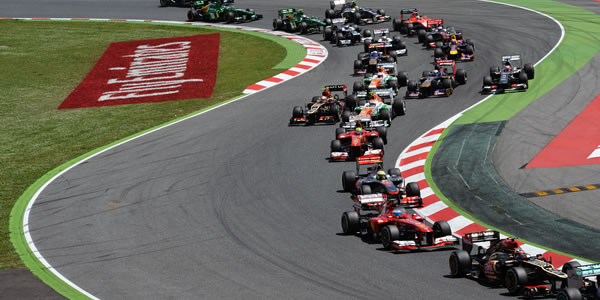 Salida del último Gran Premio disputado en Barcelona Salida del último Gran Premio disputado en Barcelona