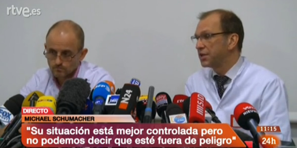 Schumacher mejora pero sigue en estado crítico