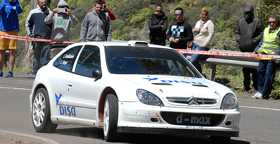 Juha Kankkunen en los test de Tejeda hoy. Foto: Javier Viera