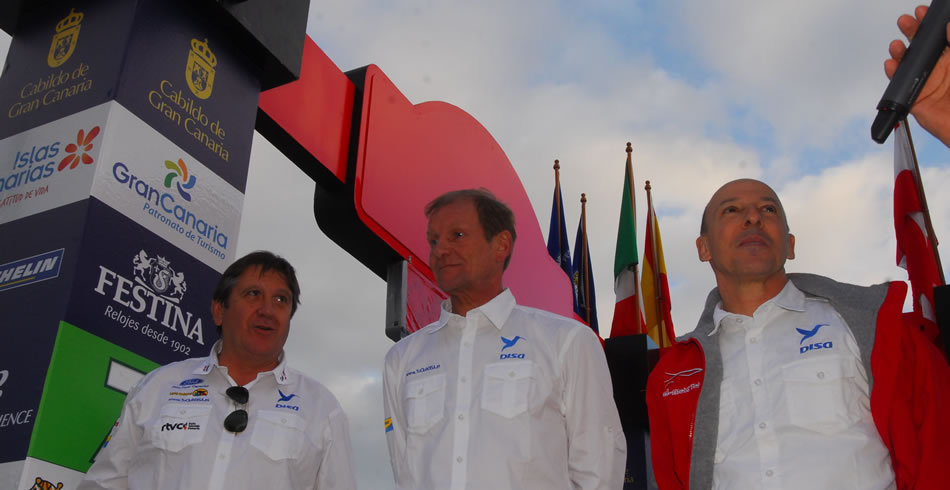 Copi con Juha Kankkunen y Didier Auriol