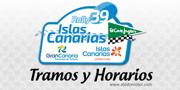 Tramos y Horarios del Rally Islas Canarias El Corte Inglés 2015