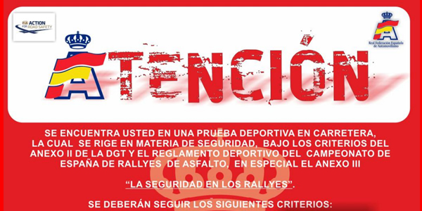 La seguridad en el rally, un objetivo de todos