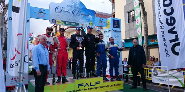 Podio del Rallye Villa de Santa Brígida 2016