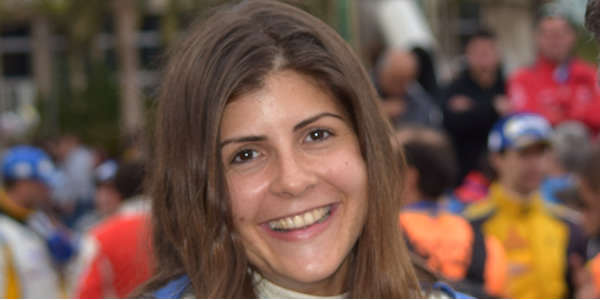 Emma Falcón, en el rally de casa