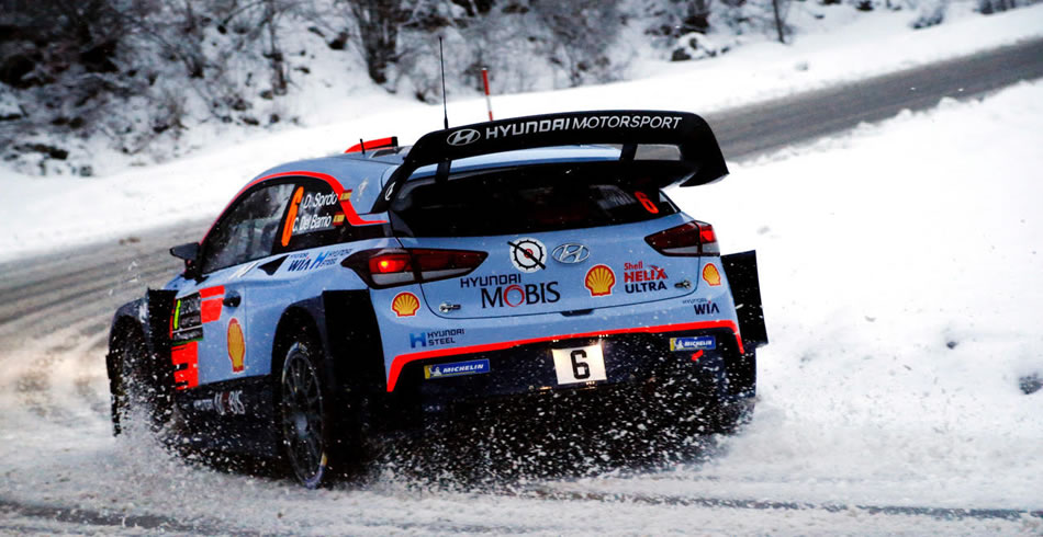 Dani Sordo y Carlos del Barrio en el Rally de Montecarlo 2018