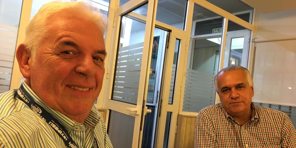 José Ramón González (izq.) y Germán Morales (der.), Presidente del Comité Organizador del Rally Islas Canarias