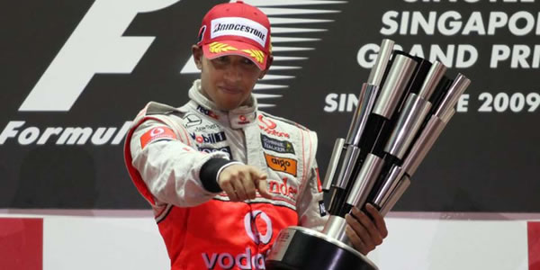 Victoria de Hamilton en el GP de Singapur