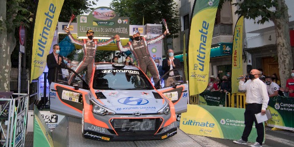 Yeray Lemes y Rogelio Peñate en el Rallye Santa Brígida