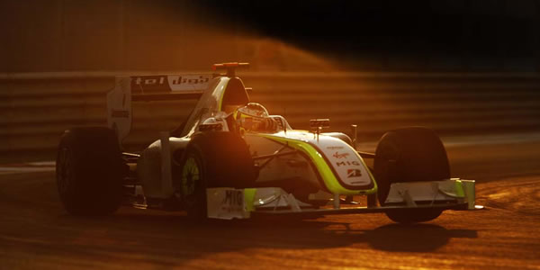 Jenson Button en el Gran Premio de Abu Dhabi 2009