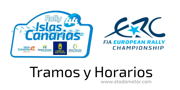 Tramos y Horarios del Rally Islas Canarias ERC 2020 Tramos y Horarios del Rally Islas Canarias ERC 2020