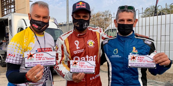 Ian Montgomery, Nasser Al-Attiyah y Juan Carlos Quintana Ian Montgomery, Nasser Al-Attiyah y Juan Carlos Quintana
