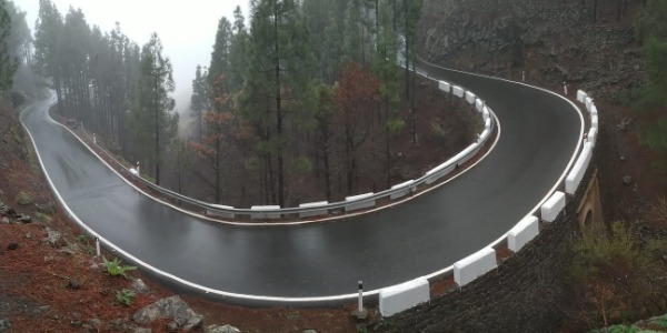 8ºC en el tramo de Artenara